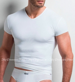 Белая мужская футболка с коротким рукавом Isa 317110