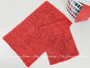Набор ковриков для ванной комнаты Irya Drop coral 60х100+45х60
