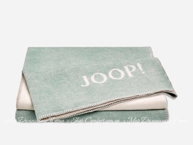 Хлопковый плед JOOP! Melange-Doubleface Jade-Natur 150х200