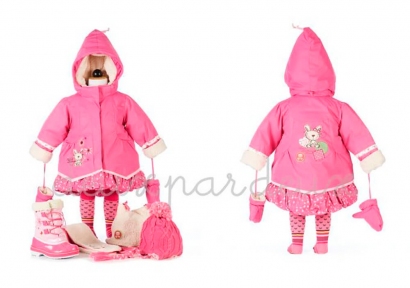 Комплект-пальто зимний Deux par Deux A906 для девочек розовый