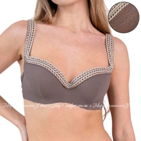 Верх купальника бандо с уплотненной чашкой Toccata Victoria BSg мокко-золото