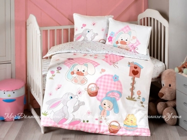 Сатиновое постельное белье First Choice 3D Wenny для новорожденных