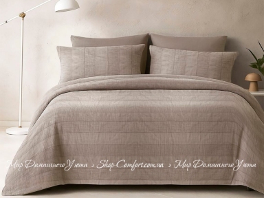 Муслиновое постельное белье La Maison Feran stone евро