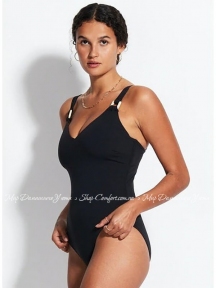 Слитный купальник на объемную грудь Seafolly 11036DD-92 black