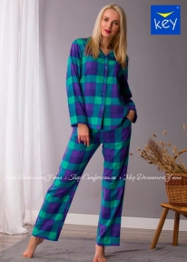 Женская теплая фланелевая пижама Key LNS 440 B21