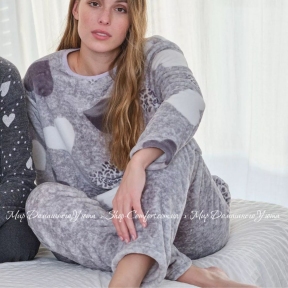 Женская теплая флисовая пижама Massana P731255