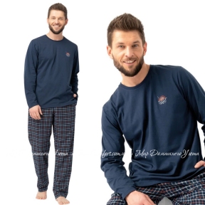 Мужская теплая пижама с длинным рукавом Key МNS 481