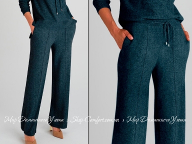Женские кашемировые брюки Marc & Andre W22-00CH0810 синие