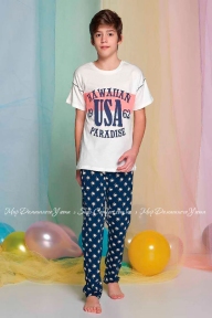 Подростковая пижама с коротким рукавом для мальчика Sevim 8052
