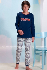 Хлопковая пижама для мальчика подростка Sevim 8141