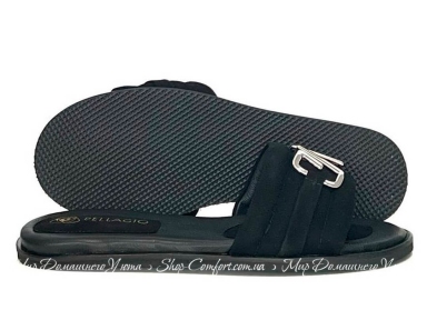 Женские комнатные тапочки Pellagio 450 черная замша