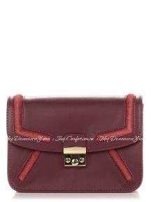 Клатч Genuine Leather 1603-bordo кожаный Бордовый