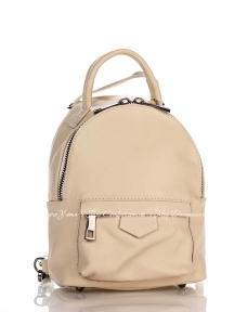 Рюкзак Genuine Leather 8002-beige кожаный Бежевый
