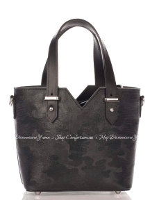 Клатч Genuine Leather 8671-black кожаный Черный