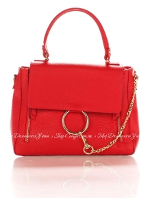 Деловая сумка Genuine Leather 8941-red кожаная Красный