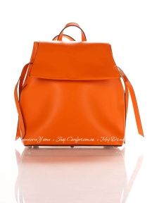 Рюкзак Genuine Leather 8945-orange кожаный Оранжевый