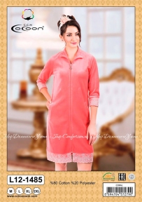 Женский велюровый халат Cocoon 12-1485 coral
