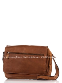 Мужская сумка Hill Burry 870545-brown кожаная Коричневый