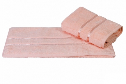 Махровое полотенце сауна Hobby Dolce 100х150 персиковый