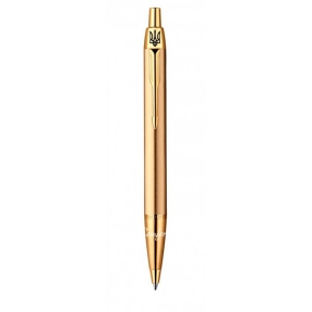 Шариковая ручка Parker IM Brushed Metal Gold GT BP Трезубец (20 332G_TR)