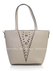 Сумка На Каждый День Italian Bags 6204_taupe Кожаная Таупе