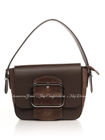 Клатч Italian Bags 6563_dark_brown Кожаный Коричневый