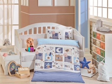 Постельное белье Hobby Sweet Home голубой для новорожденных