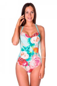 Цельный купальник Bip-Bip 19BT - Amarant turquois roses