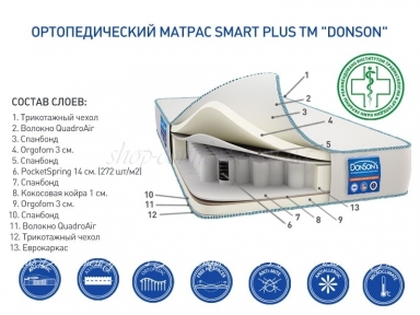 Ортопедический матрас DonSon Smart Plus