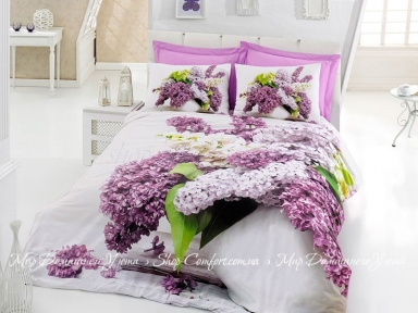 Комплект постельного белья Cotton Box Vilma Lila Евро