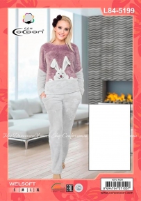 Пижама (кофта+брюки) Cocoon 84-5199 Koyu Mor