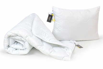 Всесезонный набор одеяло с подушкой с эвкалиптом MirSon 1699 Eco Light White 200х220 (2200002655972)
