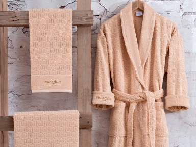Набор халат с полотенцами Marie Claire Gladic beige