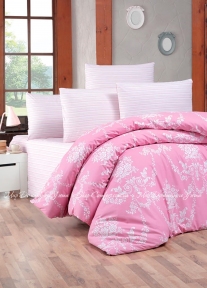 Набор постельного белья LightHouse Ranforce Gloria Розовый Евро (2200000540874)