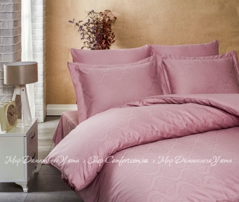 Набор постельного белья LightHouse Exclusive Sateen Jacquard Темно-Розовый Евро (2200000543257)