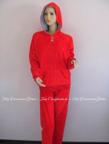 Женский велюровый костюм Arya 13300 красный