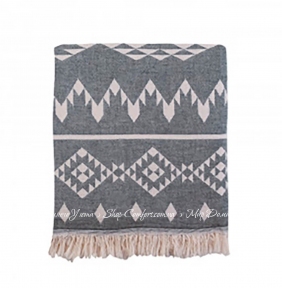 Плед микроплюш Barine Kilim Siyah 130х170 черный