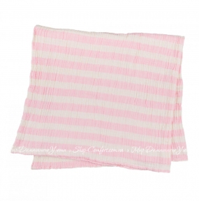 Плед-накидка Barine Stripe Muslin Pembe 77х82 розовый