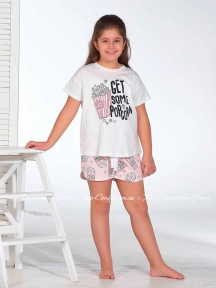 Комплект для девочки подростка футболка и шорты Sevim 8184
