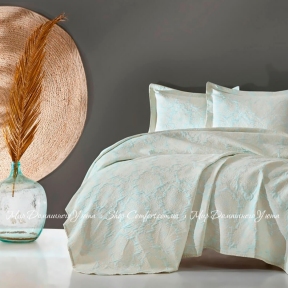 Покрывало Cotton Box Jacquard Terra mint 240х250