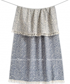 Полотенце Pestemal Barine Argyle Indigo 90х160 индиго