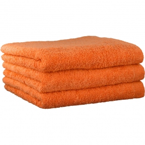 Махровое полотенце Cawoe Life Style Uni 7007-316 mandarine 30х50