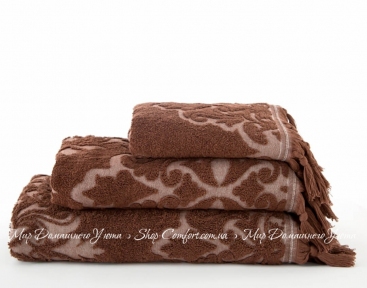 Полотенце Irya Jakarli vintage Kahve 70х130 кофе