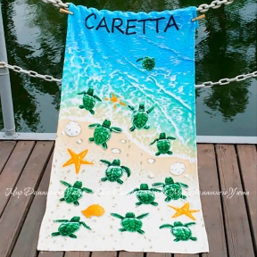 Пляжное полотенце Lotus Caretta 75х150 велюр