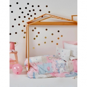 Постельное белье Karaca Home Honey Bunny 2017-1 розовый ранфорс для новорожденных