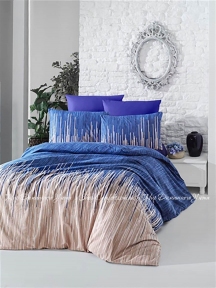 Постельное белье ранфорс LightHouse Monte евро 200x220 голубой (2200000550552)