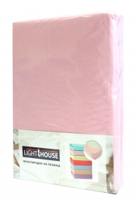 Простынь на резинке трикотажная LightHouse 90X200+25 Темно-Розовый (2200000546456)