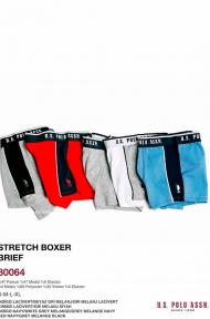 Шорты мужские U.S.Polo Assn Boxer 80064 бело-серые