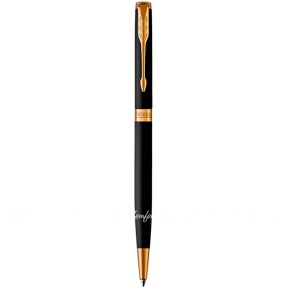 Ручка шариковая Parker SONNET 17 Slim Matte Black Lacquer GT BP (84 831)