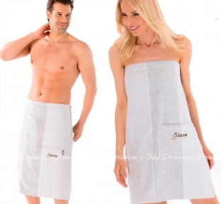Юбка для сауны Cawoe Sauna 9065-76 silbergrau-weiss